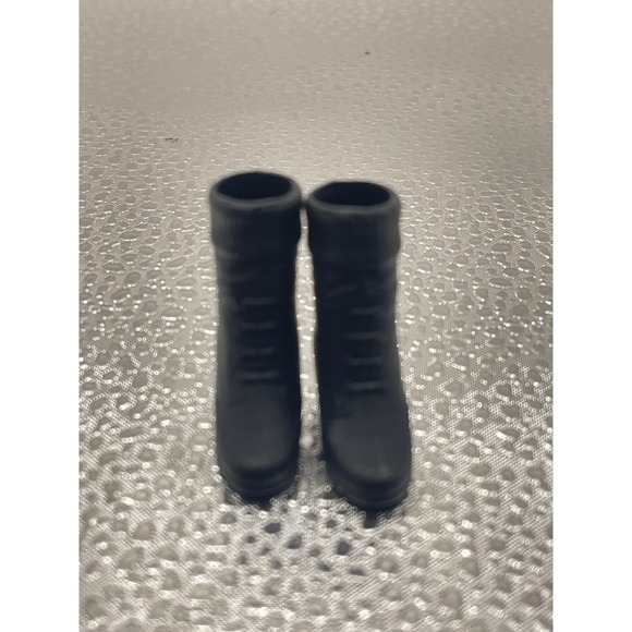 Barbie Other - BARBIE SHOES HIKING BOOTS BLACK PLASTIC SOCKS FASHION STYLE CUTE DOLL SHOES 10